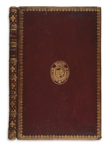ARCHITECTURE.  Cotte, Robert de. Devis, Conditions, Prix et Adjudications des Ouvrages de Maçonnerie [etc.]. 22 parts in one vol.  1735
